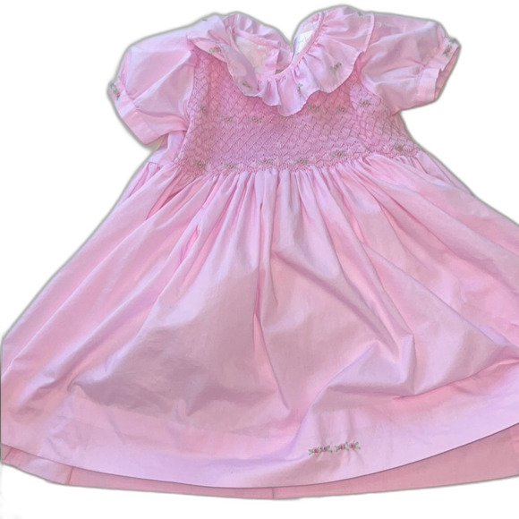 Pink Smocked Dress